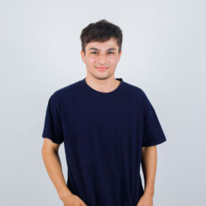 Navy Blue Plain Men T-Shirt