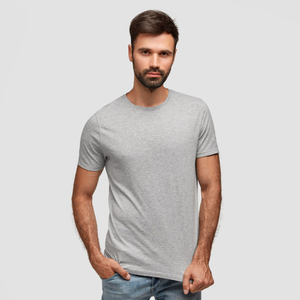 Grey Plain Men T-Shirt - Machaand