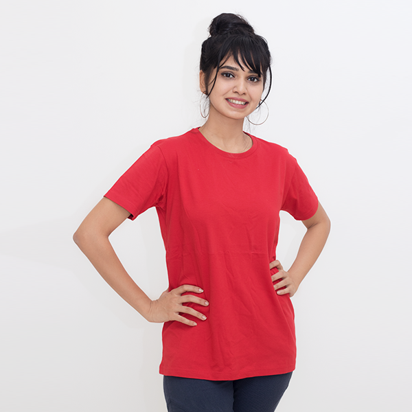 Plain Red T-shirt Women