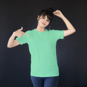 Plain mint green t-shirt for women, ladies