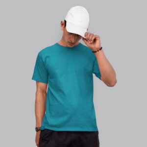 turquoise blue plain tshirt