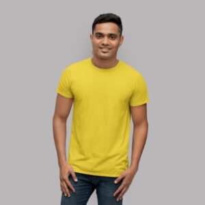yellow plain tshirt for men
