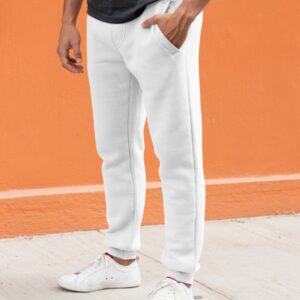 White joggers for men